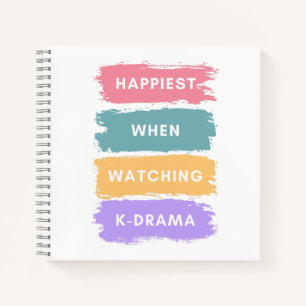 Kdrama Kleurrijke Minimaal Typografie Koreaanse Dr Notitieboek