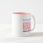 Kdrama Lover Coffee Mug Gift Pink Typography Tweekleurige Koffiemok (Voorkant rechts)
