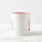 Kdrama Lover Coffee Mug Gift Pink Typography Tweekleurige Koffiemok (Center)