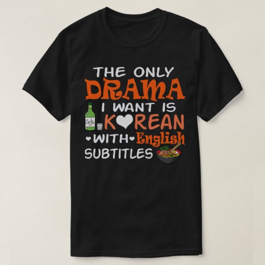 KDrama Lover Koreaans met Engelse ondertitels Funn T-shirt (Design voorkant)
