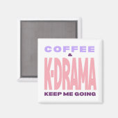 Kdrama Lover Magnet Coffee Lover Korean Drama Gift (Voorkant / Achterkant)