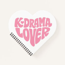 Kdrama Lover Pink Heart Typography Simple Cute Notitieboek