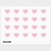 Kdrama Lover Pink Modern Minimalistic Typography Hart Sticker (Vel)