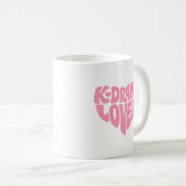 Kdrama Lover Simple Minimal Pink Heart Typography Koffiemok (Voorkant rechts)