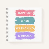 Kdrama Spiral Notebook Colorful Modern Typography Notitieboek (Voorkant)