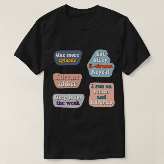 Kdrama Sticker Pack T-shirt (Design voorkant)