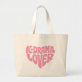 Kdrama-tas Koreaanse dramaliefhebber cadeau roze h Grote Tote Bag