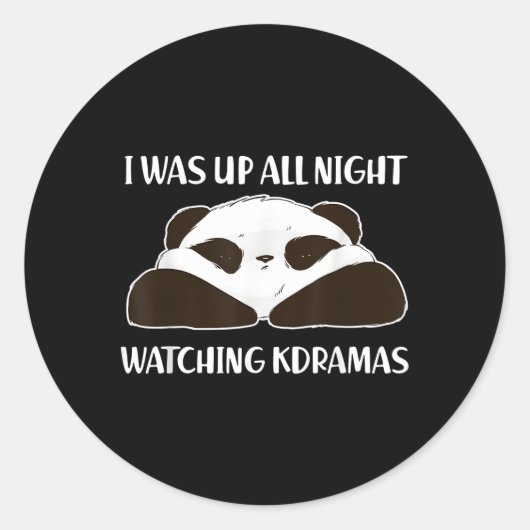 Kdramas Liefde Panda Koreaans K-Drama K-Pop Ronde Sticker (Voorkant)