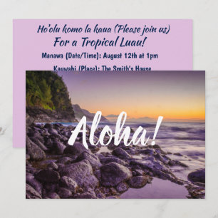 Ke’e Beach at Sunrise, Kauai, Hawaii Kaart