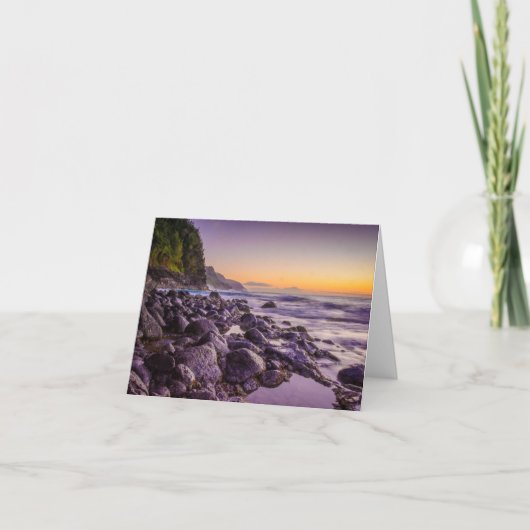 Ke’e Beach at Sunrise, Kauai, Hawaii Notitiekaartje (Voorkant)
