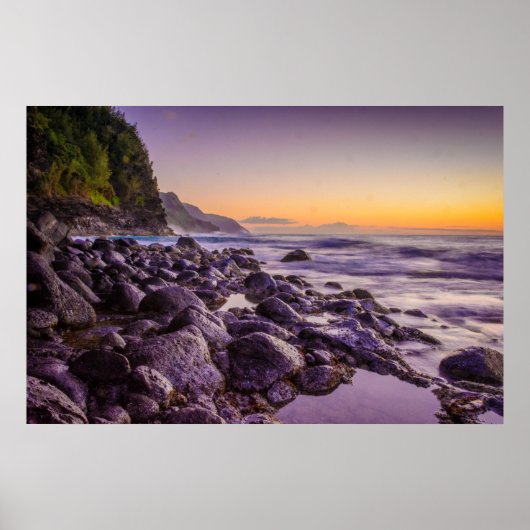 Ke’e Beach at Sunrise, Kauai, Hawaii Poster (Voorkant)
