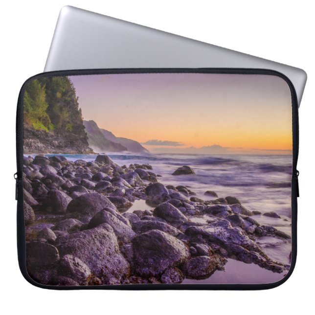 Ke’e Beach at Sunrise, Kauai, Hawaii Wetsuit, Laptop Sleeve (Voorkant)