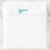 ke Girl - Karaoke Vierkante Sticker (Tas)