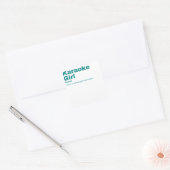 ke Girl - Karaoke Vierkante Sticker (Envelop)