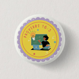 KE Prov 16:3 Ronde Button 3,2 Cm