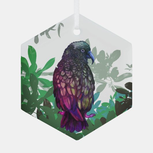 Kea bird Ornament (Achterkant)