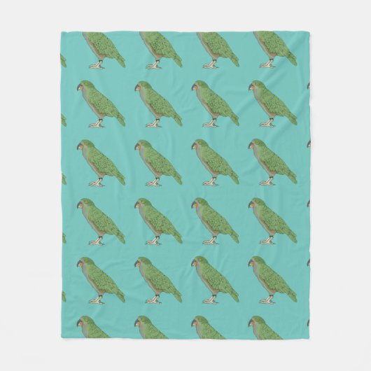Kea New Zealand Bird Fleece Deken (Voorkant)