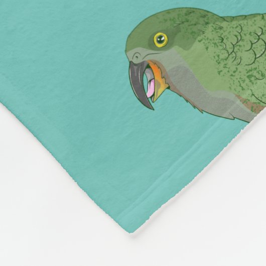 Kea New Zealand Bird Fleece Deken (Hoek)