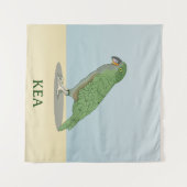 Kea New Zealand Bird Wandkleed (Voorkant (horizontaal))