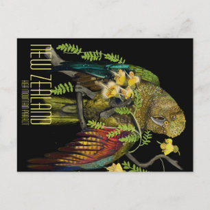 Kea New Zealand Mountain Parrot Briefkaart