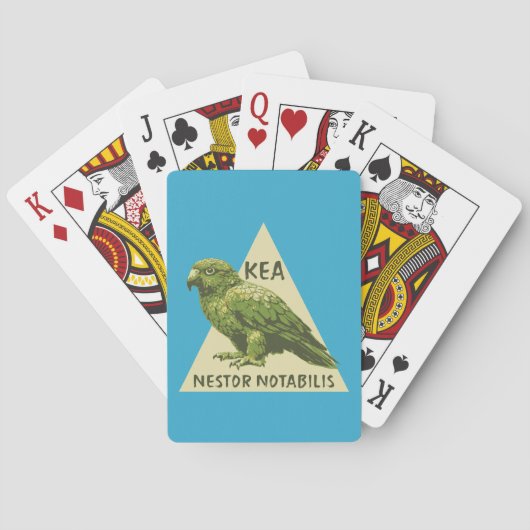 Kea Nieuw-Zeelandse vogel Pokerkaarten (Achterkant)
