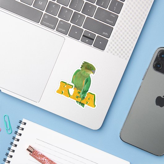 Kea Sticker (Laptop met iPhone)