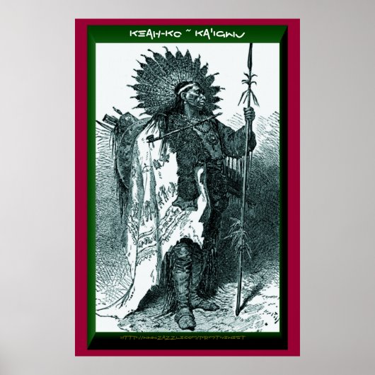 "Keah-ko ~ Ka'igwu" (Kiowa Wintertelling) Poster (Voorkant)