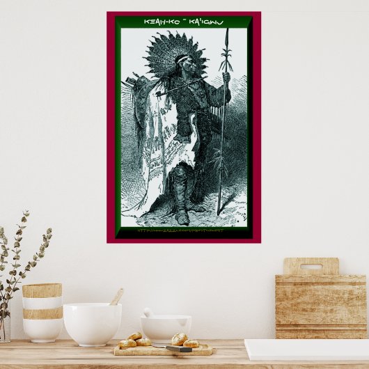 "Keah-ko ~ Ka'igwu" (Kiowa Wintertelling) Poster (Keuken)
