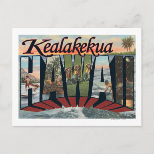 Kealakekua, Hawaii - Grote letterscènes Briefkaart