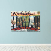 Kealakekua, Hawaii - Grote letterscènes Canvas Afdruk (Insitu (Houten vloer))