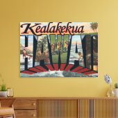 Kealakekua, Hawaii - Grote letterscènes Canvas Afdruk (Insitu (Woonkamer))