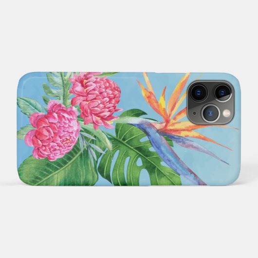 Kealoha (hemelsblauw) Hawaïaans bloemstuk Case-Mate iPhone Case (Achterkant (horizontaal))