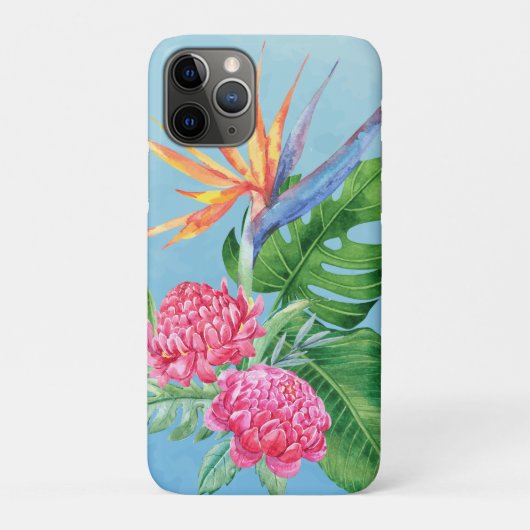 Kealoha (hemelsblauw) Hawaïaans bloemstuk Case-Mate iPhone Case (Achterkant)