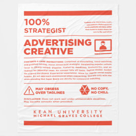 Kean MGC Advertising Zorglabel Fleece Deken