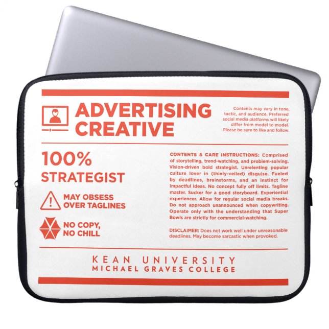 Kean MGC Advertising Zorglabel Laptop Sleeve (Voorkant)