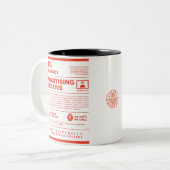 Kean MGC Care Label Advertising Mug Tweekleurige Koffiemok (Voorkant links)