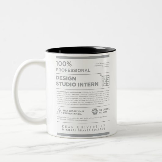 Kean MGC Care Label Design Studio Mug Tweekleurige Koffiemok (Links)