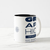 Kean MGC Care Label Graphic Design Mug Tweekleurige Koffiemok (Voorkant rechts)
