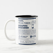 Kean MGC Care Label Graphic Design Mug Tweekleurige Koffiemok (Links)
