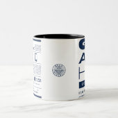 Kean MGC Care Label Graphic Design Mug Tweekleurige Koffiemok (Center)