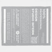 Kean MGC Design Studio Care Label Fleece Deken (Voorkant (Horizontaal))