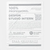 Kean MGC Design Studio Care Label Fleece Deken (Voorkant)