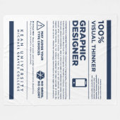 Kean MGC Grafisch ontwerp Zorglabel Fleece Deken (Voorkant (Horizontaal))