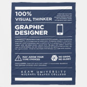 kean MGC Graphic Design Care Label Fleece Blanket (Voorkant)