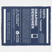 kean MGC Graphic Design Care Label Fleece Blanket Deken (Voorkant (Horizontaal))