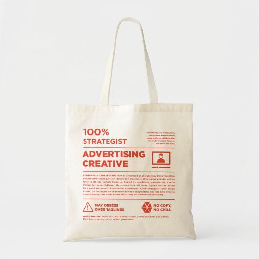 Kean MGC Graphic Design Care Label Tote Bag (Voorkant)