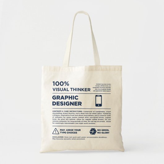 Kean MGC Graphic Design Care Label Tote Bag (Voorkant)