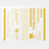 Kean MGC Industrial Design Care Label Fleece Deken (Voorkant (Horizontaal))