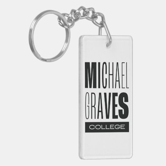Kean MGC Michael Graves College Acryl Sleutelhange Sleutelhanger (Voorkant Links)