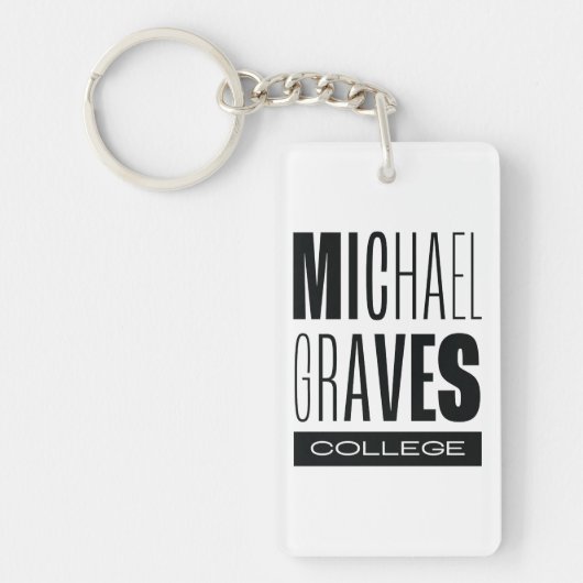 Kean MGC Michael Graves College Acryl Sleutelhange Sleutelhanger (Voorkant)